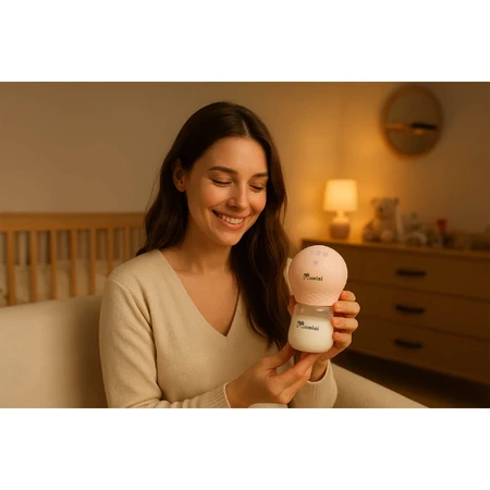 Momini SippyPump Twin, elektronische Milchpumpe, doppelt, 4-Phasen