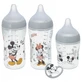 NUK Perfect Match Starterset, 3 Anti-Colic-Flaschen + Schnuller, Mickey Mouse, 0-6 Monate