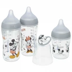 NUK Perfect Match Starterset, 3 Anti-Colic-Flaschen + Schnuller, Mickey Mouse, 0-6 Monate