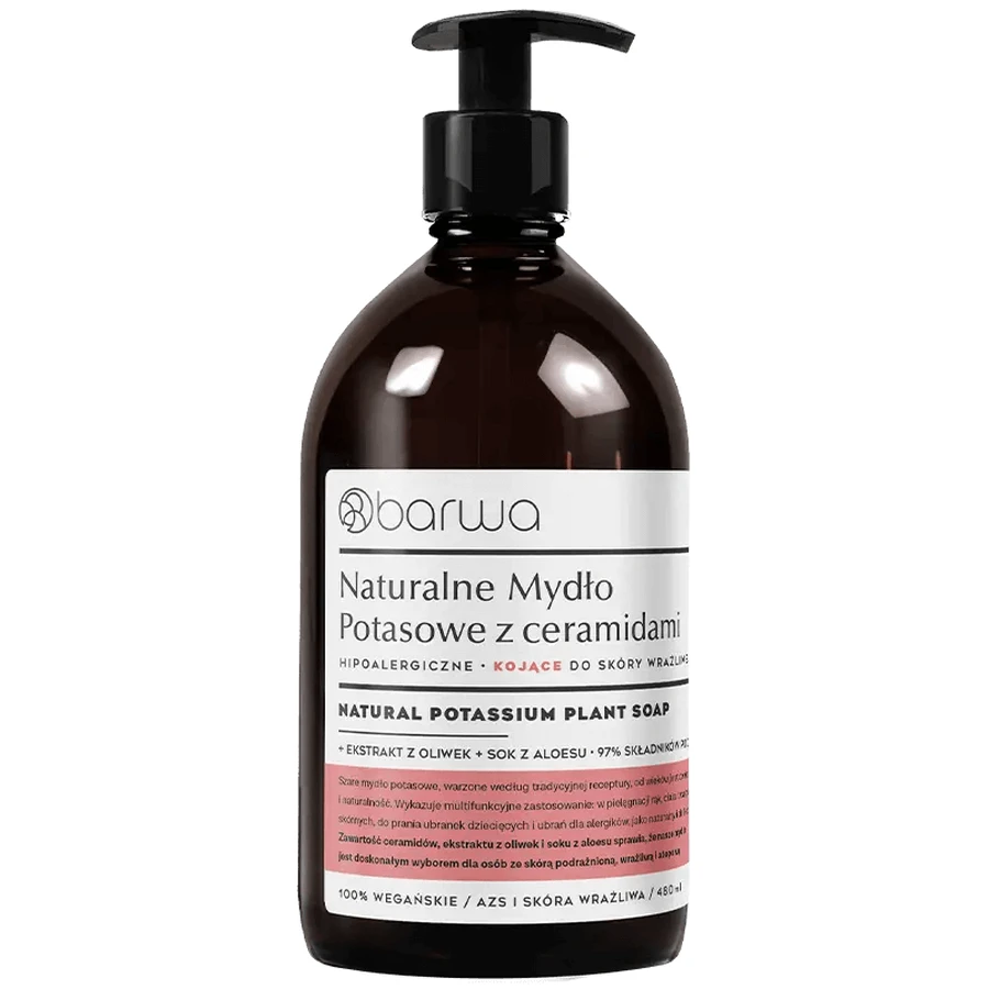 Barwa, natural potassium soap with ceramides, soothing, 480 ml