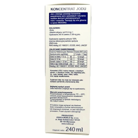 Iodica, iodine concentrate, liquid, 240 ml DAMAGED PACKAGE