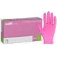 EasyCare Nitrile, nitrile gloves, non-sterile, powder-free, pink, size L, 100 pieces
