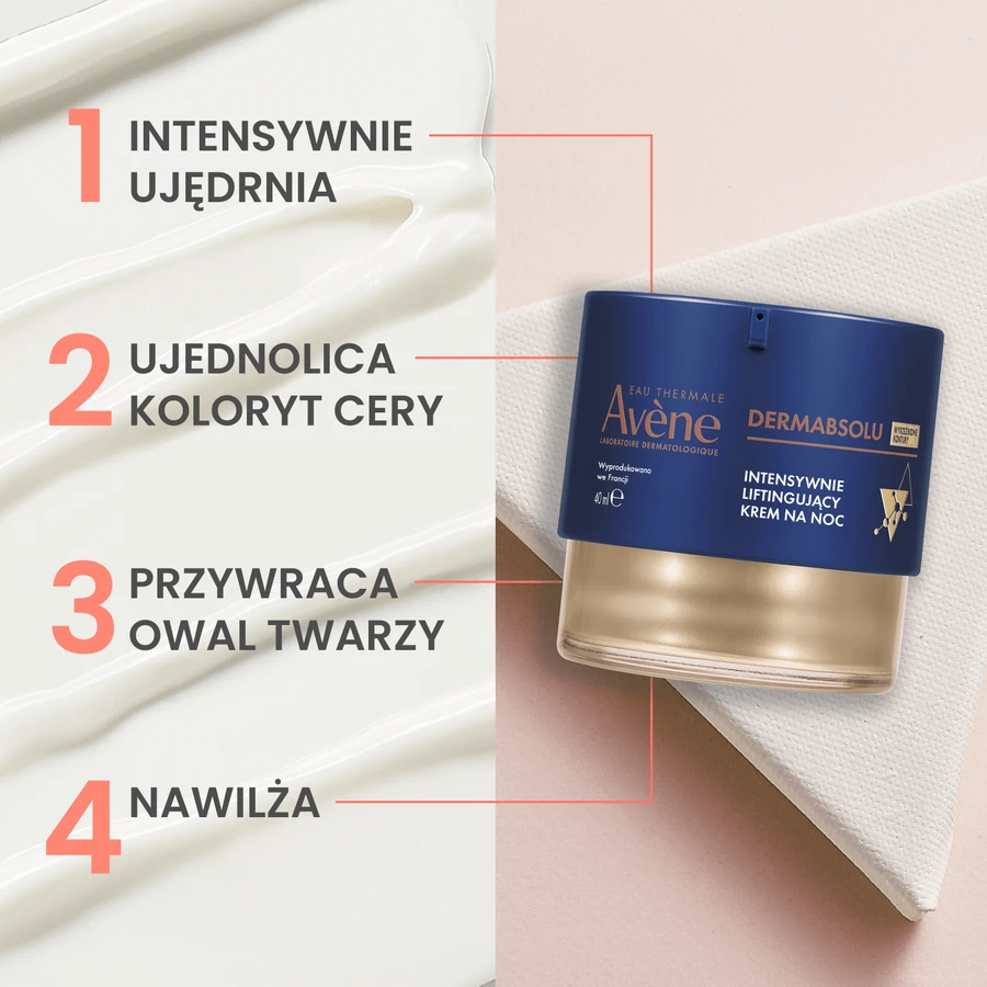 Avene Dermabsolu Geconcentreerde Verjongende Verzorgingsset, intensief liftende nachtcrème, 40 ml + gezichtscontourherstellend serum, 30 ml