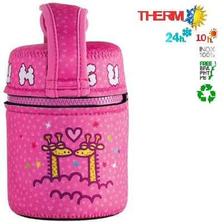 Cumpără Termos mâncare solidă și Husă Neopren - Girafă, 1 L, Laken Termos mâncare solidă și Husă Neopren - Girafă, 1 L, Laken