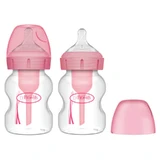 Dr Brown's Options+, biberón anticólicos de cuello ancho con tetina, rosa, 2 x 150 ml
