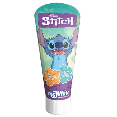 Mr White Stitch, tandenborstelset voor kinderen, tandenborstel + tandpasta + beker + LED-basis