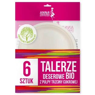 Anna Zaradna, suikerriet dessertbordjes, 6 stuks