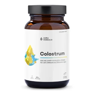 Aura Herbals Colostrum 500 mg, zure citroensmaak, 66 g