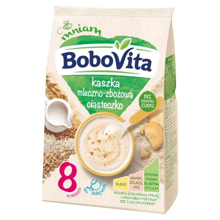 BoboVita Papilla de arroz con leche, galleta, sin azúcar añadido, después de 12 meses, 210 g