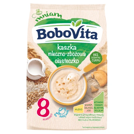BoboVita Papilla de arroz con leche, galleta, sin azúcar añadido, después de 12 meses, 210 g