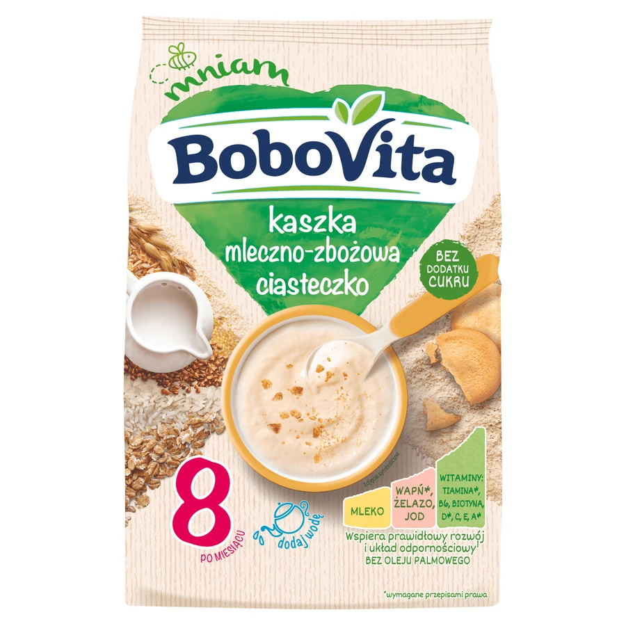 BoboVita Papilla de arroz con leche, galleta, sin azúcar añadido, después de 12 meses, 210 g