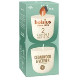 Bolsius Clean Light Cedarwood & Vetiver, candle fragrance refill, 20 hrs, 2 pcs.