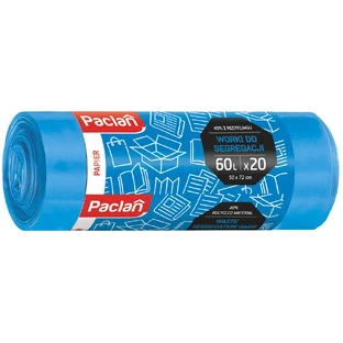 Paclan, segregation bags, paper, blue, 60 l x 20 pieces
