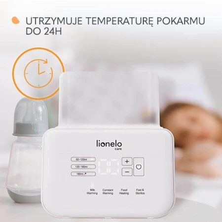 Lionelo Thermup Double White, doppelter Flaschenwärmer und Sterilisator