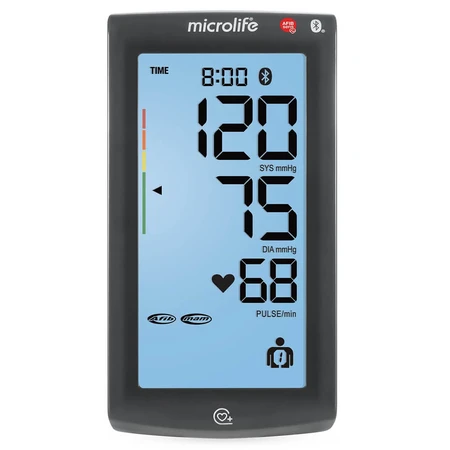 Microlife BP A7 Touch, automatisches Oberarm-Blutdruckmessgerät mit Netzteil