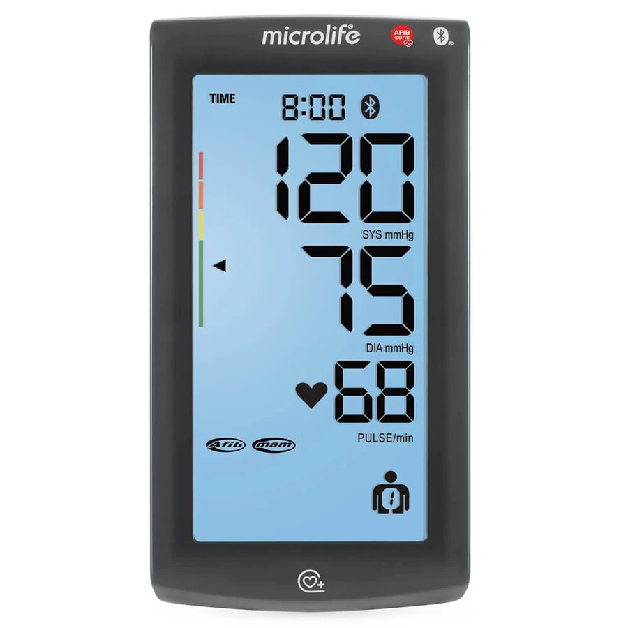 Microlife BP A7 Touch, automatisches Oberarm-Blutdruckmessgerät mit Netzteil