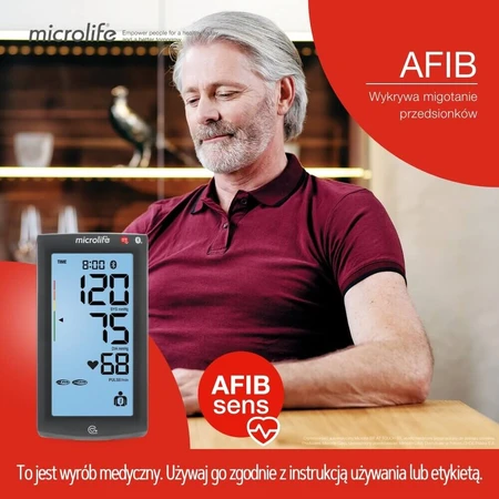 Microlife BP A7 Touch, automatisches Oberarm-Blutdruckmessgerät mit Netzteil