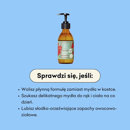 Cztery Szpaki, jabón líquido, fresa y verbena, 300 ml