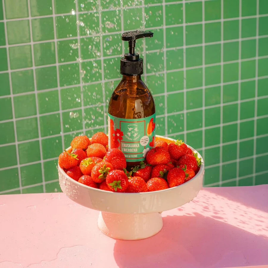 Cztery Szpaki, jabón líquido, fresa y verbena, 300 ml