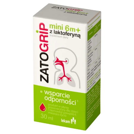 Zatogrip Mini 6m+ con lactoferrina, gotas para niños, 30 ml