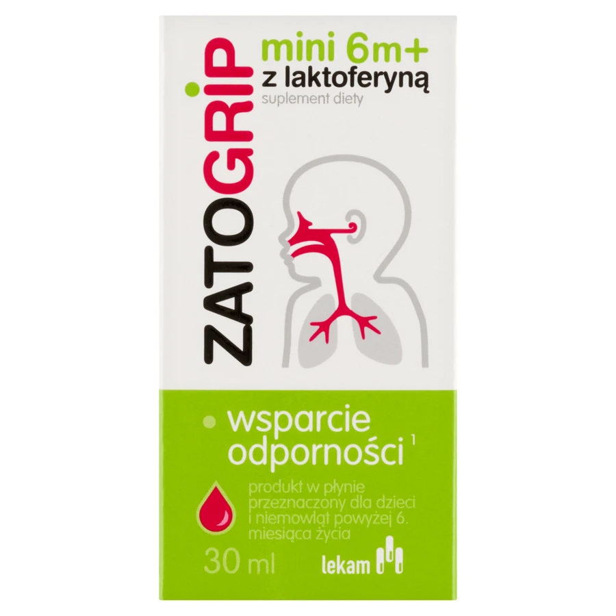 Zatogrip Mini 6m+ con lactoferrina, gotas para niños, 30 ml