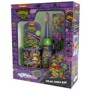 Mr White Ninja Turtles, children's toothbrush + toothpaste + cup + puzzle set