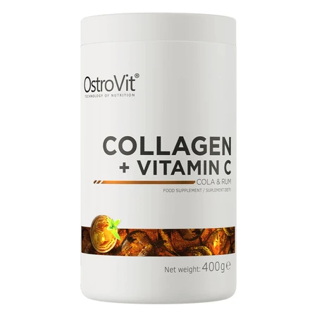 OstroVit Colágeno + Vitamina C, sabor ron cola, 400 g
