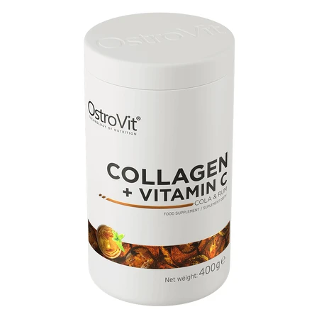 OstroVit Colágeno + Vitamina C, sabor ron cola, 400 g
