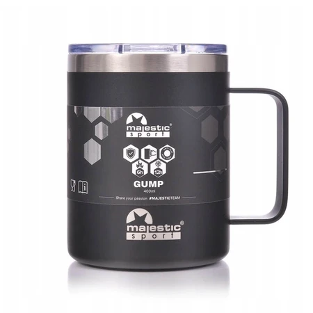 Majestic Sport Gump, Thermobecher, schwarz, 400 ml