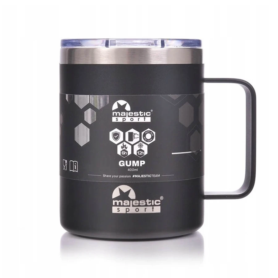 Majestic Sport Gump, Thermobecher, schwarz, 400 ml