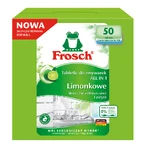 Frosch set, vaatwastabletten, All in One, limoen, 2 x 50 stuks + afwasmiddel, amandel, 500 ml gratis