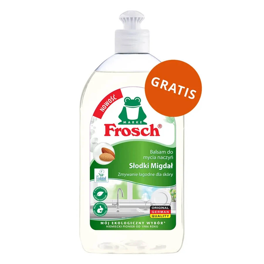 Frosch set, vaatwastabletten, All in One, limoen, 2 x 50 stuks + afwasmiddel, amandel, 500 ml gratis