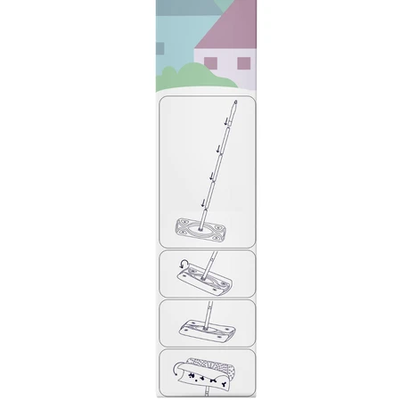 Luba Comfort Floor Mop, mopa + paños humedecidos, 12 piezas