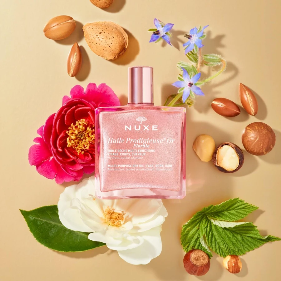 Nuxe Ready Go Glow kit, lipvergrotingsserum, 8ml + droge olie, 10ml + lipgum