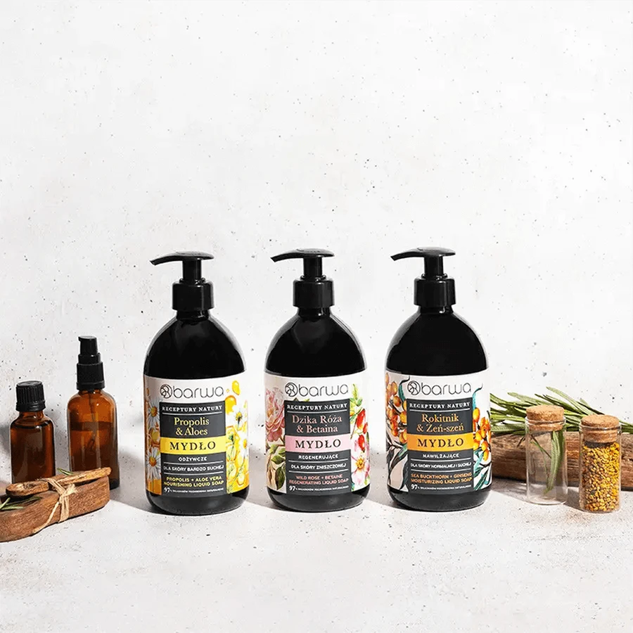 Barwa Nature's Recipes, liquid soap, propolis, 480 ml