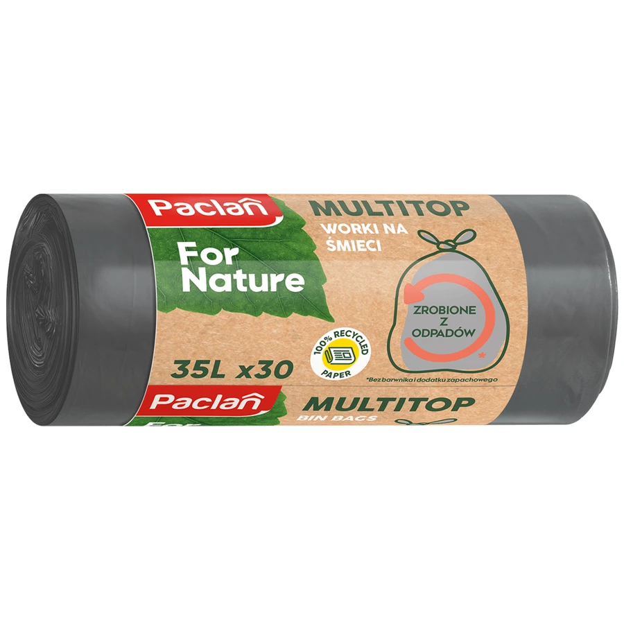 Paclan For Nature, afvalzakken, multitop, 35 l x 30 stuks