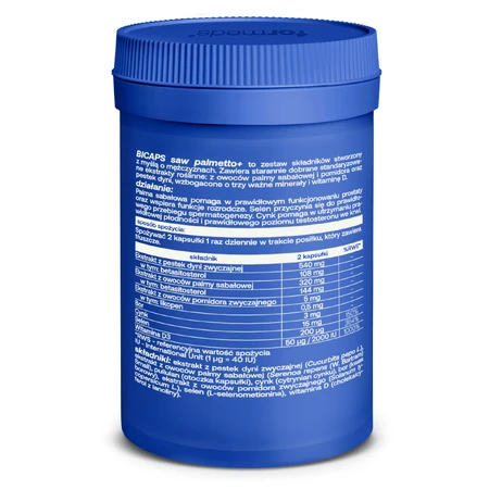 Formeds Bicaps Saw Palmetto+, 60 cápsulas