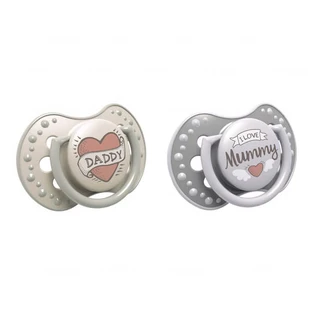 Lovi, tétine, 0-6 mois, silicone, dynamique, I Love, 2 pièces