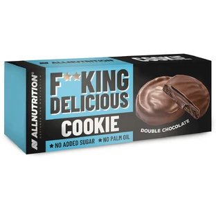 Allnutrition Fitking Delicious Cookie Doble Chocolate, galletas de brownie de algas, sin azúcar añadido, 128 g