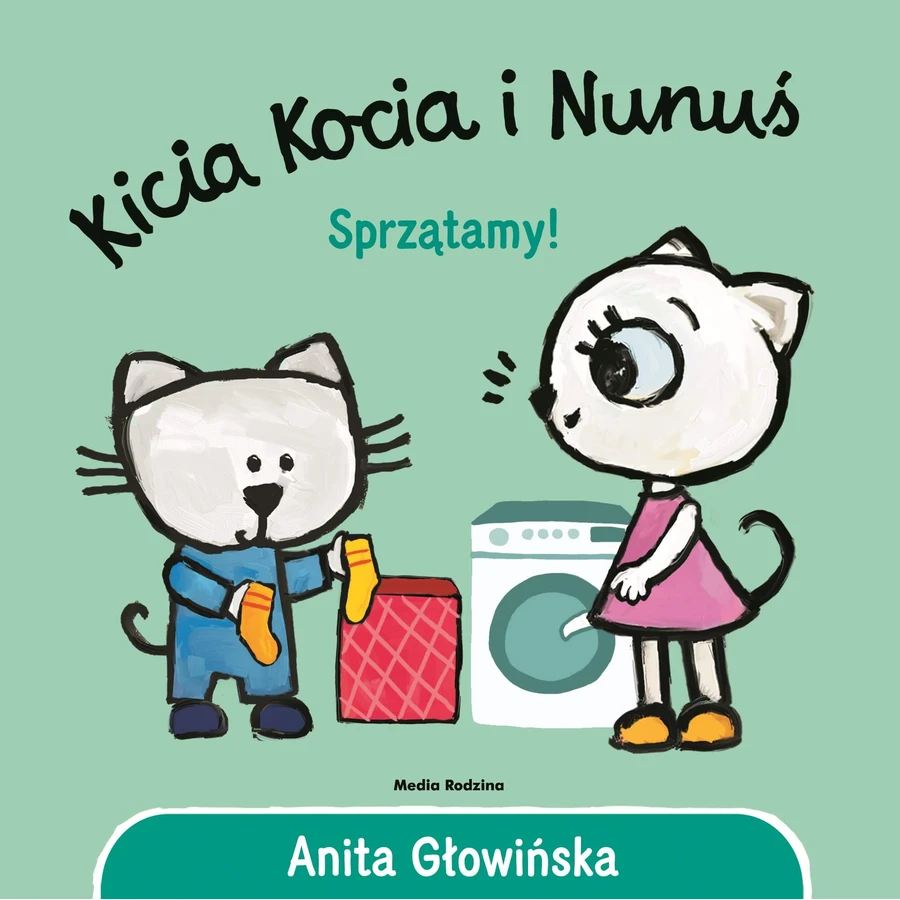 Gatito y Nunuś Sprzątamy!, libro infantil.