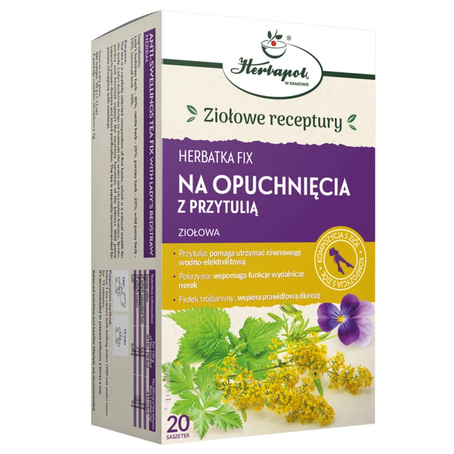 Herbapol For Swollenness, fix tea with cuddly, 2 g x 20 sachets