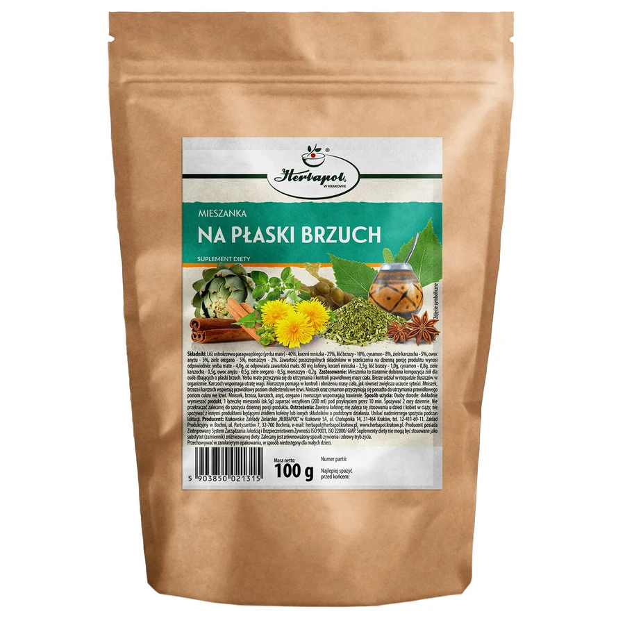 Herbapol Mieszanka Na Płaski Brzuch, herbal tea, 100 g