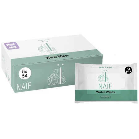 Naif Baby & Kids, moisturizing wipes for babies and children, 8 x 54 pieces