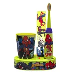 Mr White Spiderman, set de cepillado dental para niños, cepillo + pasta + vaso + base LED