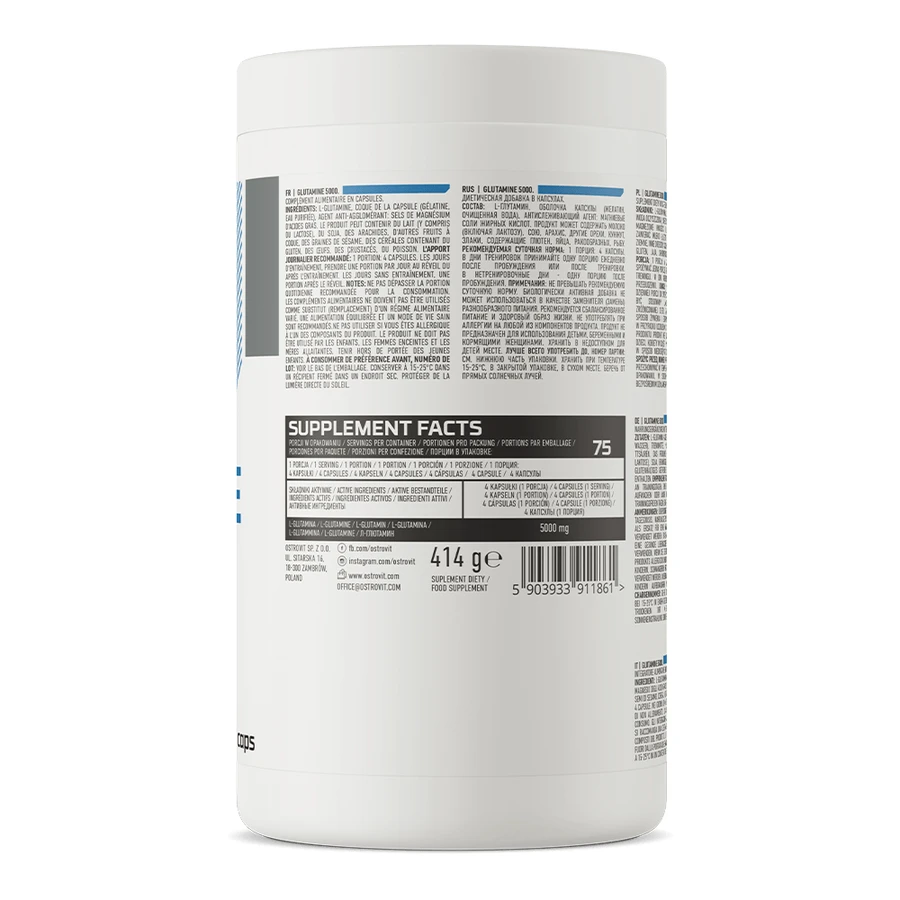 OstroVit Glutamin 5000, 300 Kapseln