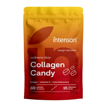 Intenson Collagen Candy, mango-maracuja flavor, 60 lozenges