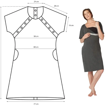 Frida Mom, Mutterschaft postnatale Stillshirt, Universalgröße
