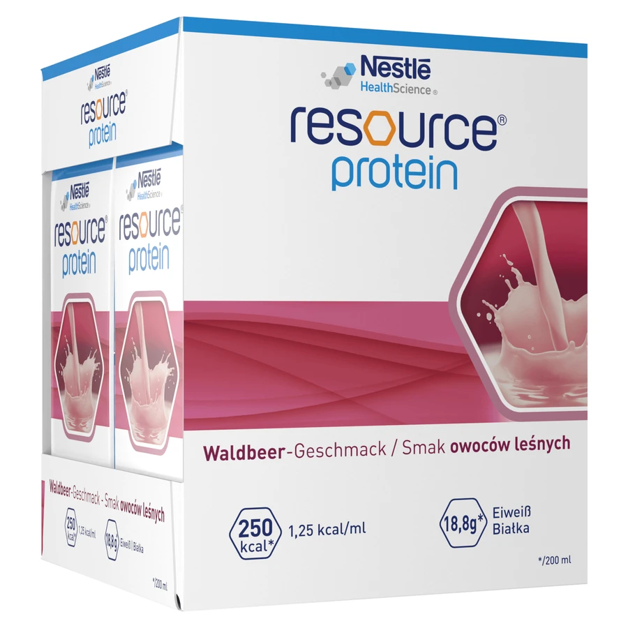 Resource Eiwit, voedingssupplement, bosvruchtensmaak, 4 x 200 ml