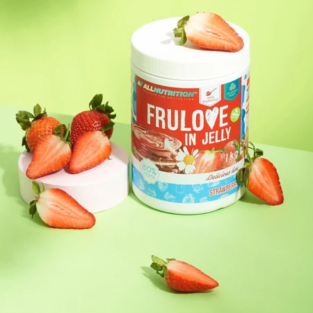 Allnutrition Frulove In Jelly Fresa, fresas en gel, sin azúcar añadido, 1 kg