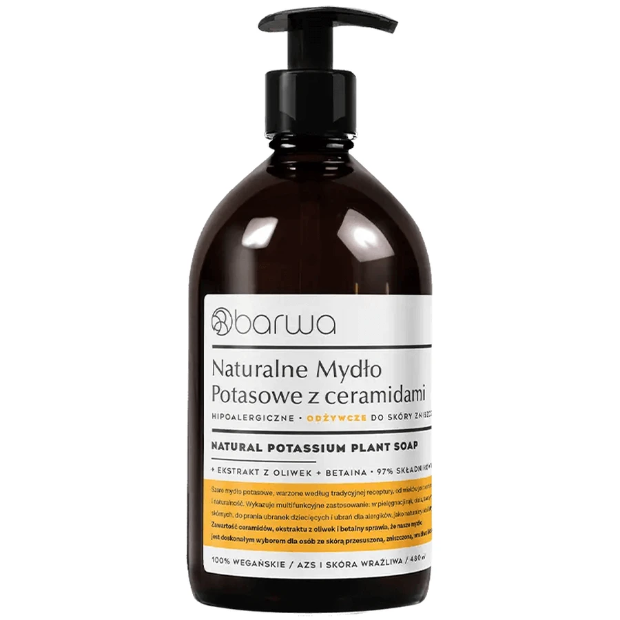 Barwa, natural potassium soap with ceramides, nourishing, 480 ml